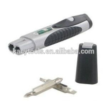 3 in 1 Pocket Multi Tool-Level, Taschenlampe und austauschbarer Schraubendreher